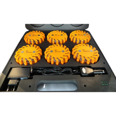 Valise de 6 balises rechargeables Anco-Flash