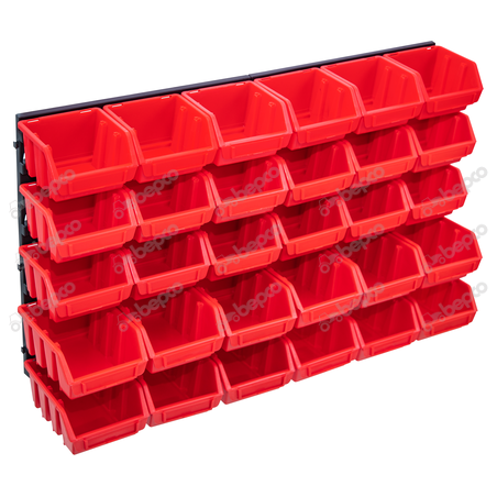 Kit de rangement mural 30 bacs