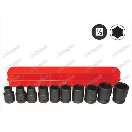 Jeu de 10 douilles à impact 1/2"