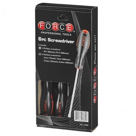 Ensemble 6 tournevis Forcetools
